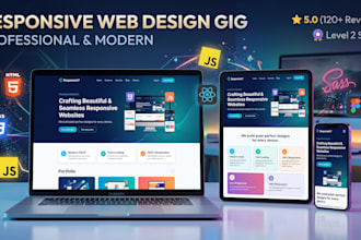 create modern responsive react frontend website