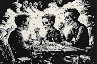 create stunning linocut or woodcut style illustrations
