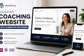 build modern wordpress coaching website with elementor pro