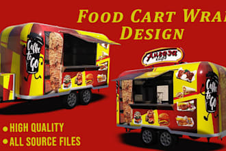 do food box truck, box trailer ,food trailer ,food cart, food stall wrap design