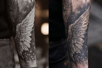 create custom realistic tattoo design
