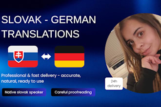 translate german to slovak or slovak to german documents professionaly