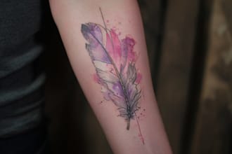 create a watercolor tattoo design