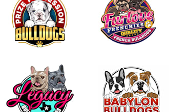 design unique bulldog logo with free unlimited revisions