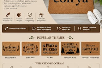 create beautiful and attractive designs for doormats