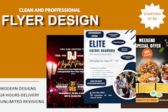create modern flyer design for any purpose
