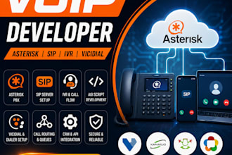 develop sip, IVR and voip solutions with asterisk and kamailio