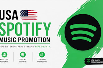 do album USA spotify music promotion get organic monthly listeners music promo