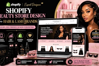 design shopify beauty store for hair and lash brands