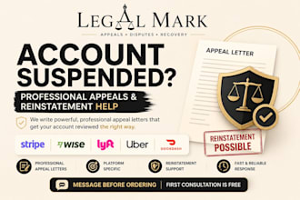 appeal your unfairly suspended stripe, wise, lyft and other platform accounts
