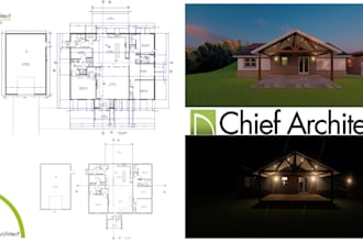 draw a blueprint and house plan in chief architect