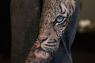 draw a attractive tattoo sleeve art