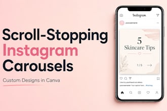 design and write high quality ig carousel posts in canva