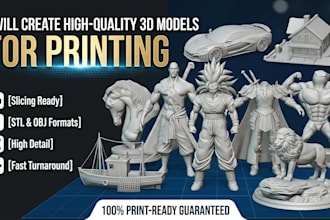 create print ready 3d models for 3d printing in stl obj etc