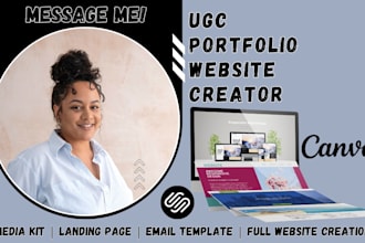 create canva media kit, ugc canva portfolio website for professional ugc creator