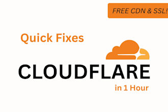 setup cloudflare, cdn, ssl , fix any existing problem