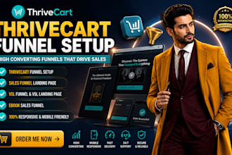 do thrivecart funnel setup sales funnel landing page vsl funnel vsl landing page