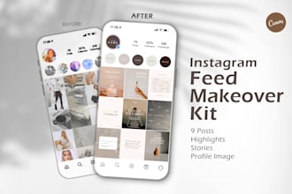 design a cohesive spiritual instagram feed in canva
