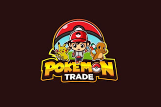 create pokemon branding, card style artwork, gaming logo, and fakemon designs