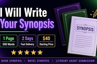 write a professional book synopsis for literary agent submission