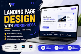 make wordpress landing page