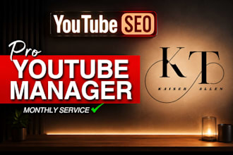 be your youtube channel growth manager and promotion