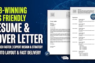 write an ats friendly CV and cover letter