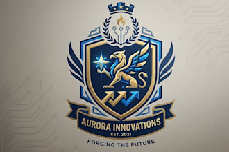 do a modern luxury heraldic crest logo design