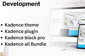 build a professional kadence website using kadence pro theme, pro blocks