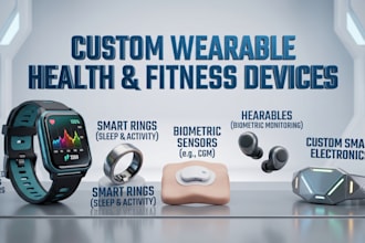 design wearable health devices, fitness trackers, and custom smart electronics