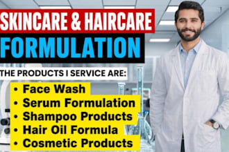develop skincare haircare and cosmetic formulations