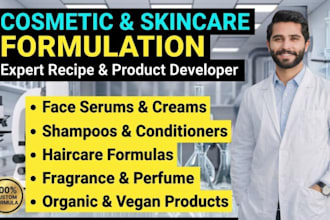 do cosmetic formulation, skincare, haircare, and perfume formula