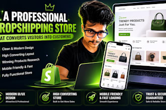 setup automated dropshipping shopify store website