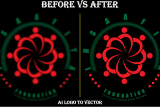 vectorize ai logo, redraw and fix graphics to vector manual trace