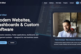 build a modern website, dashboard or flutter web app