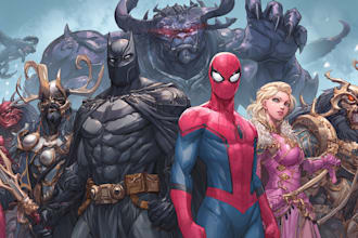 superhero character for comics