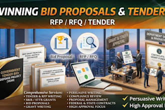 write winning bid proposal, rfp, rfq and government contract proposal