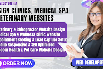design revamp veterinary chiropractor medical spa clinic healthcare website