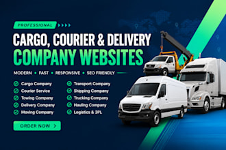 create cargo, courier, towing, transport, moving company website