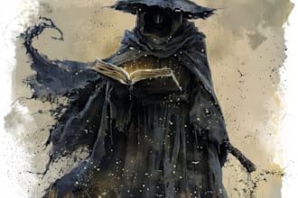 draw creepy style fantasy character art