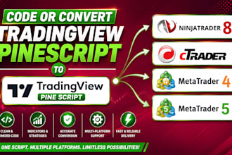 code or translate tradingview pinscript to mt4, mt5, ninjatrader 8, ctrader bot