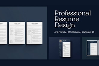 design a professional modern resume and CV in canva