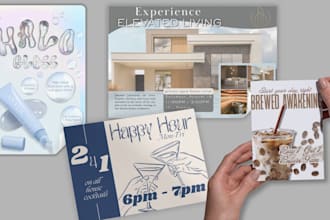 design stylish flyers, posters and promotional materials