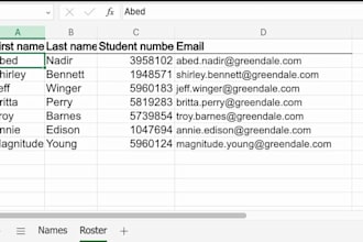 be helping with data entry and transcription