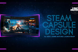 design professional steam capsule images and store graphics for your game