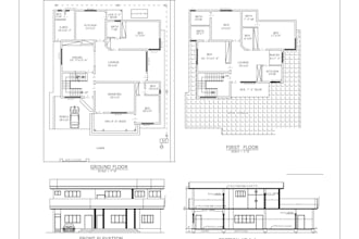 draw floor plan and elevations in autocad