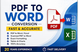 convert PDF to word or excel exact formatting