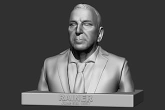 sculpt realistic 3d head bust statue bust model face 3d head model for printing