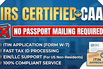 be your irs certified acceptance agent for itin and w7