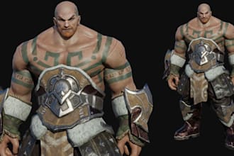 stylized 3d character model 3d game unity unreal engine 3d assets props